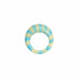SPIRAL GLASS RING YELLOW + BLUE